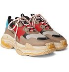 Balenciaga - Triple S Mesh, Nubuck and Leather Sneakers - Men - Multi