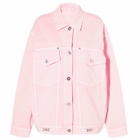 Versace Women's Denim Jacket in Pastel Pink