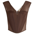 KNWLS Women's Grace Corset Top in Brown