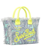 MC2 Saint Barth Cotton Canvas Tote Bag With Paisley Print