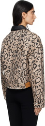 AMIRI Brown & Black Snake Denim Jacket