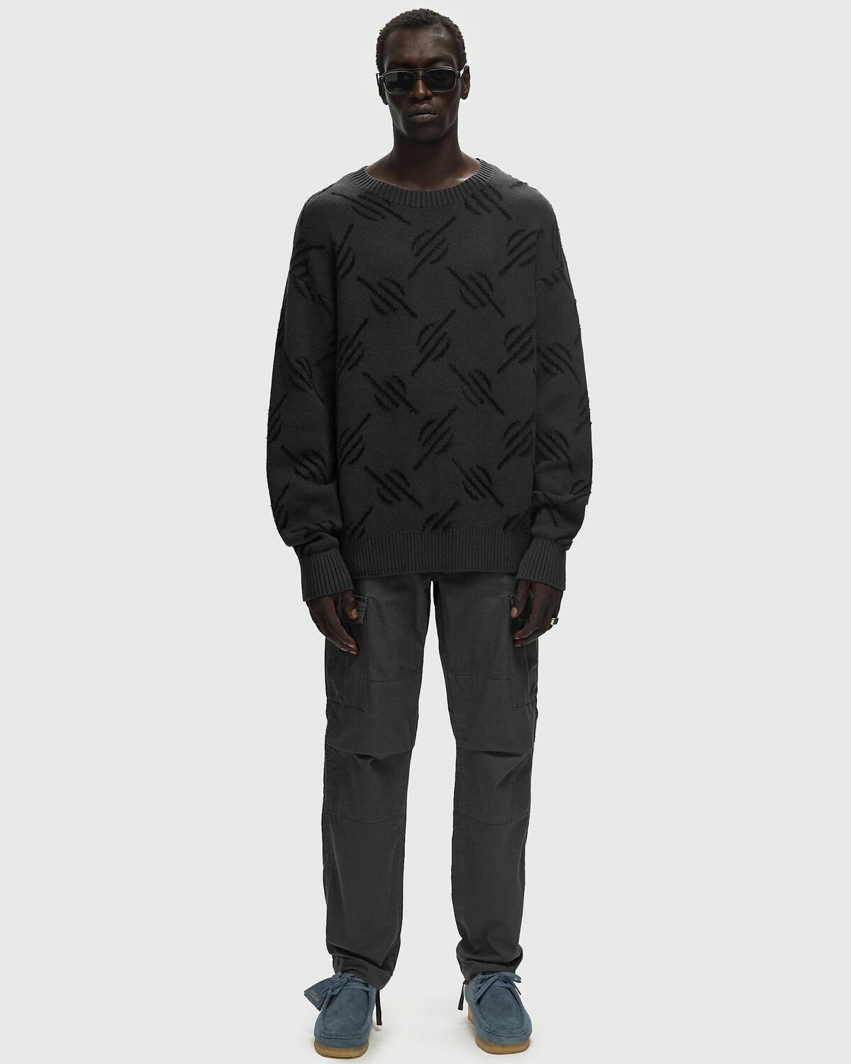 Daily Paper Tevin Monogram Knit Sweater Black Pullovers