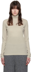LE17SEPTEMBRE Beige Sheer Turtleneck
