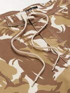 A.P.C. - Éli Camouflage-Print Cotton-Twill Drawstring Shorts - Brown