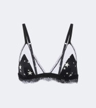 Dolce&Gabbana Lace-trimmed printed bra