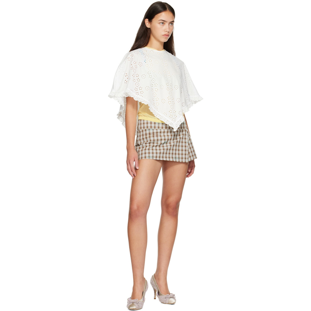 Sandy Liang White Soba Cape