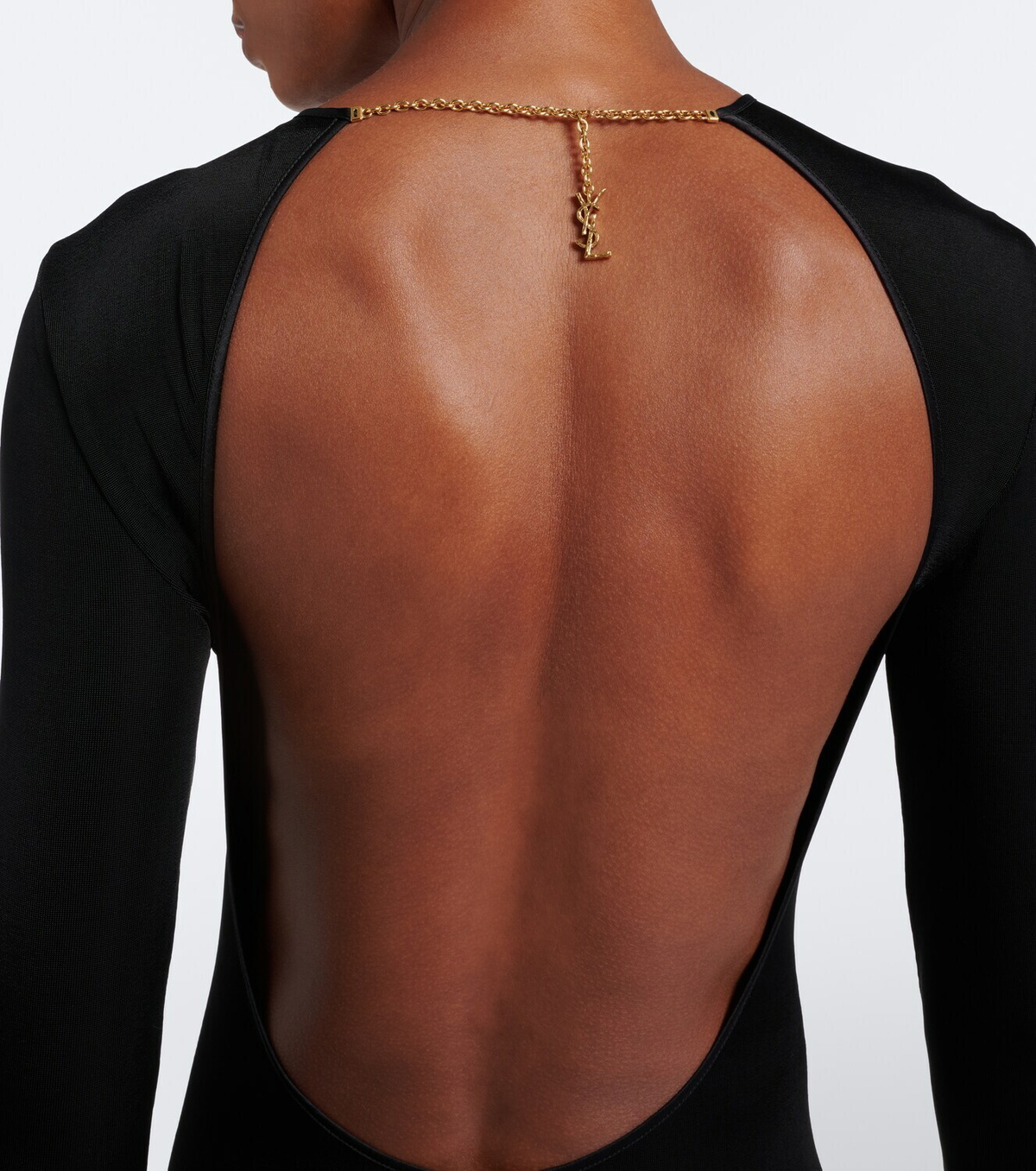 Saint Laurent Open-back jersey bodysuit