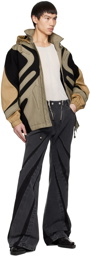 Dion Lee Black & Khaki Tech Monstera Jacket