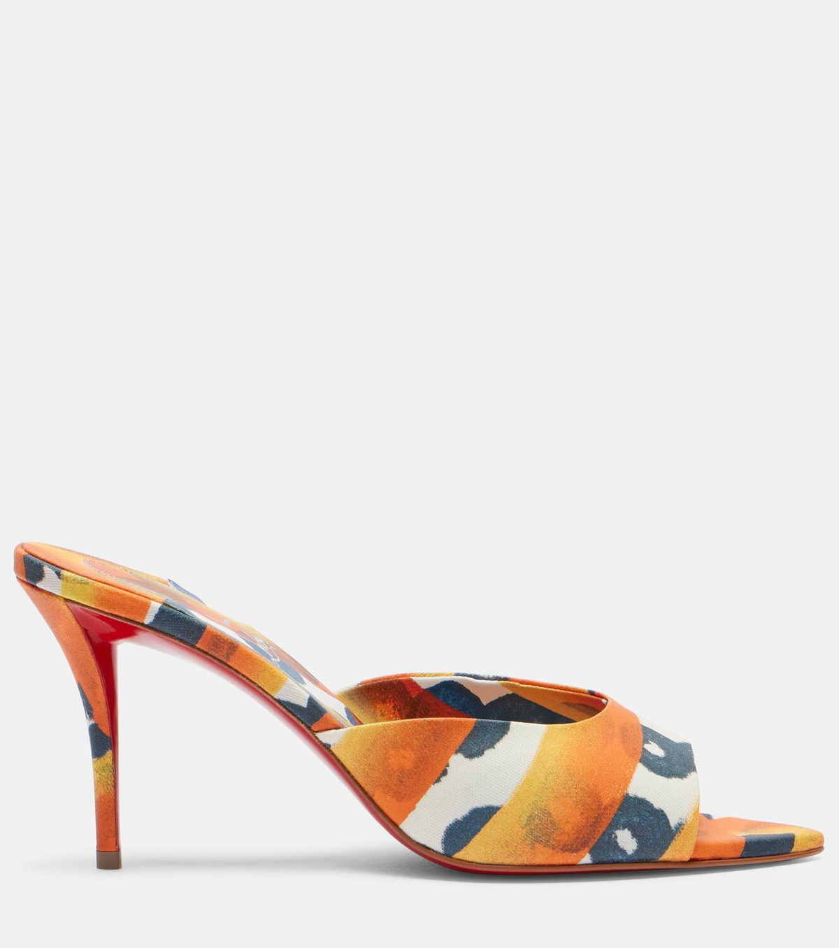 Christian Louboutin Miss Z 80 coated canvas mules Christian