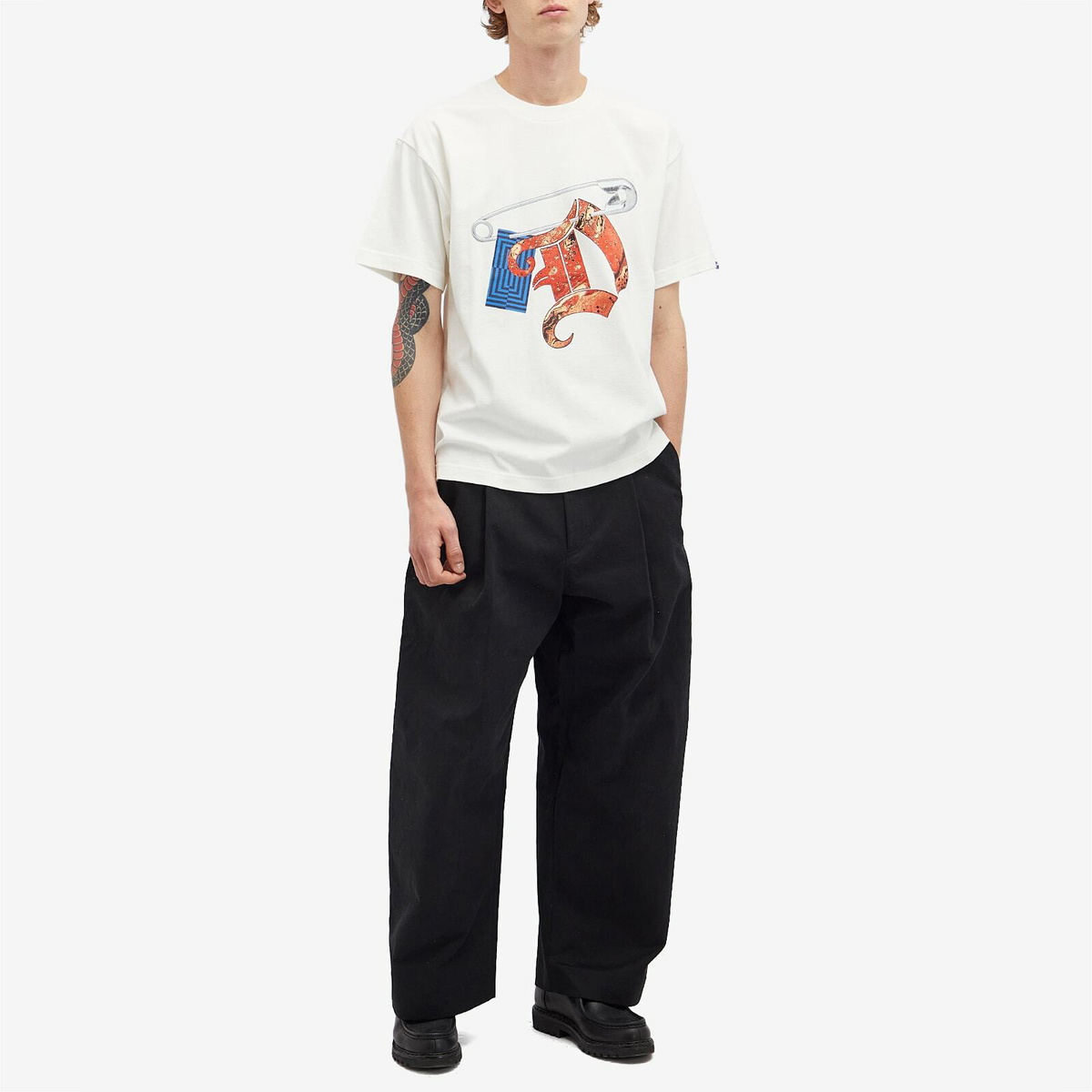 Deva States Men's Micro T-Shirt in Off White