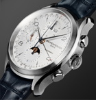 Baume & Mercier - Clifton Automatic Chronograph 43mm Stainless Steel and Alligator Watch, Ref. No. 10408 - White