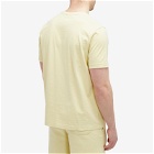 Maison Kitsuné Men's Mini Handwriting Comfort T-Shirt in Chalk Yellow