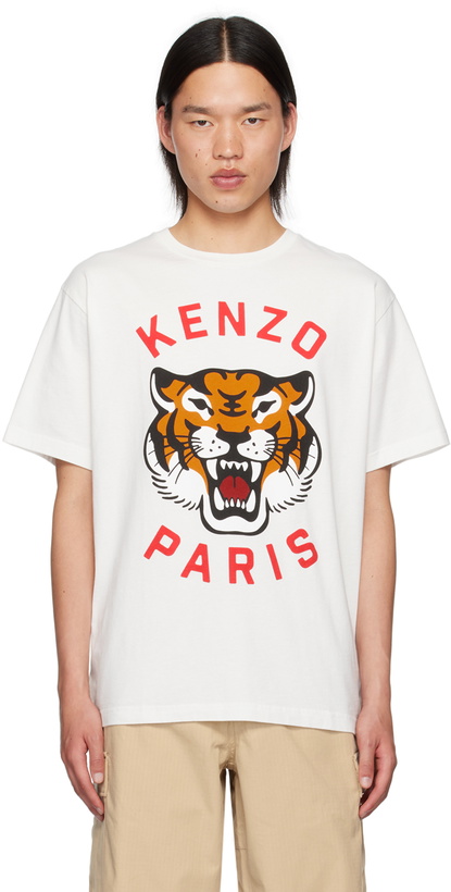 Photo: Kenzo White Kenzo Paris Lucky Tiger T-Shirt