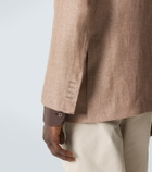 Rubinacci Herringbone linen and wool blazer