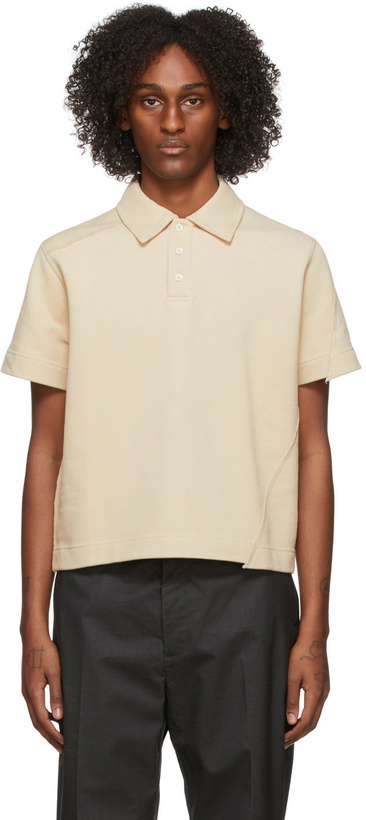 Photo: Jacquemus Beige La Montagne 'Le Polo Oural' Polo