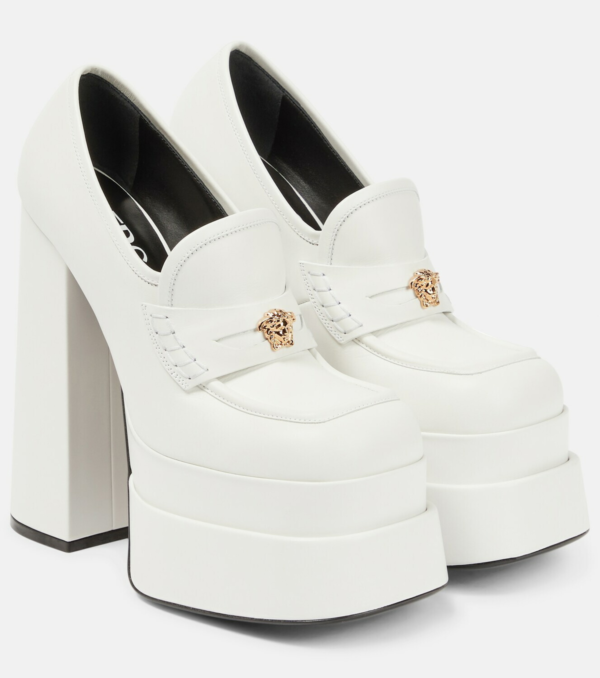 Versace - Aevitas leather platform loafer pumps Versace Versace - Aevitas leather platform loafer pumps Versace
