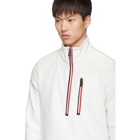 Moncler Grenoble White Fleece Half-Zip Sweater