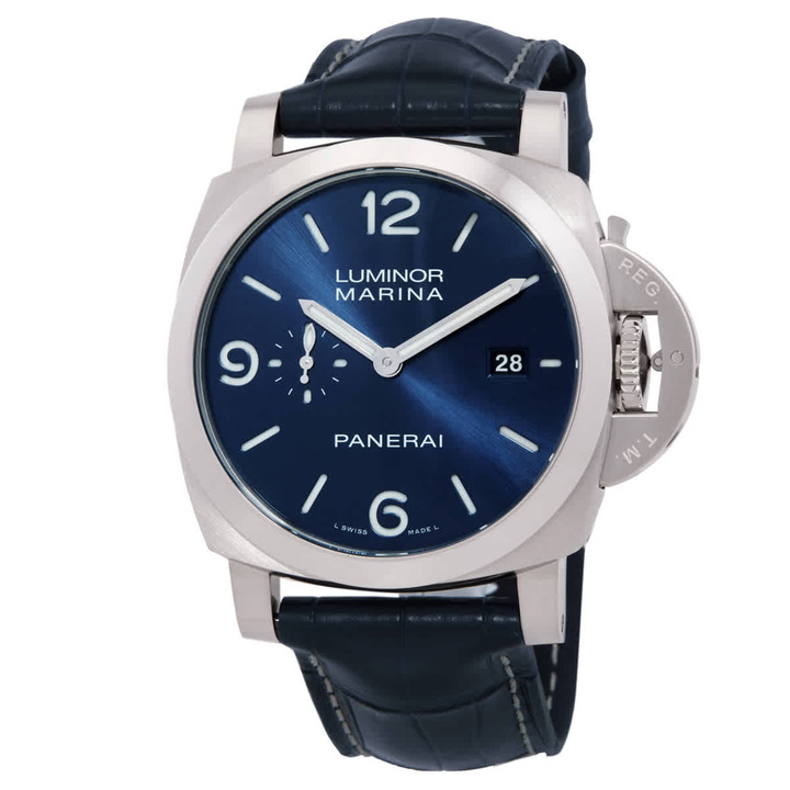 Photo: Panerai Luminor Marina Automatic Blue Dial Mens Watch PAM03313