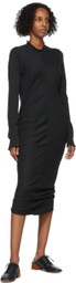 Raquel Allegra Black Long Sleeve Fitted Dress