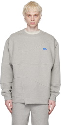 ADER error Gray Paneled Sweatshirt