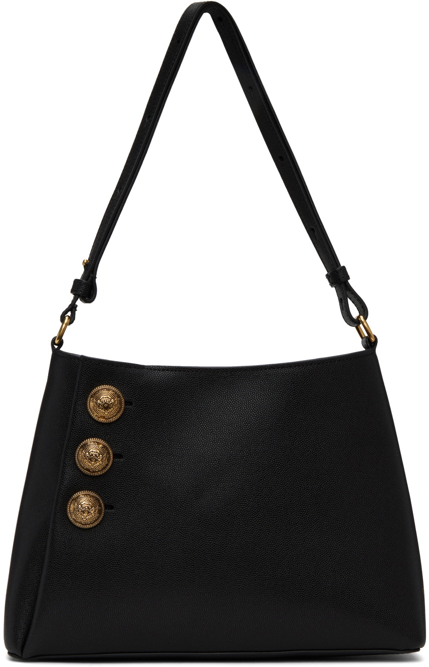 Black Emblème Bag by Balmain on Sale