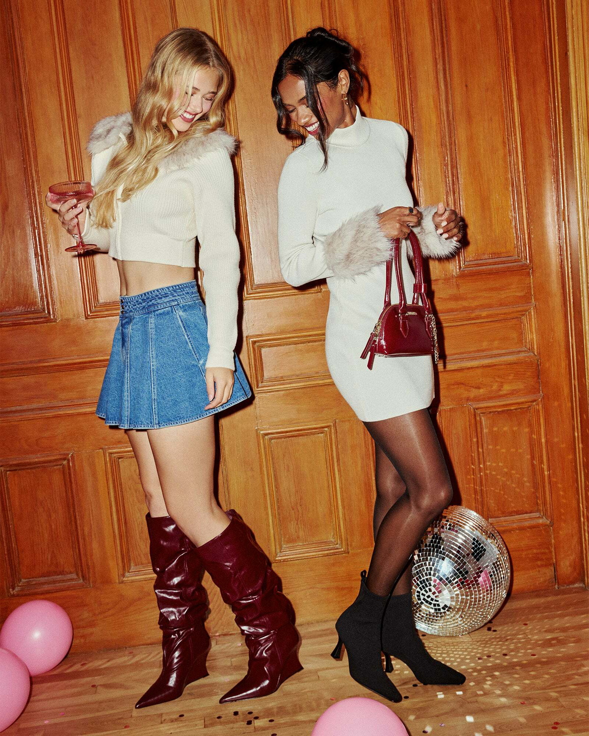 Steve Madden Distortion Boots in Burgundy