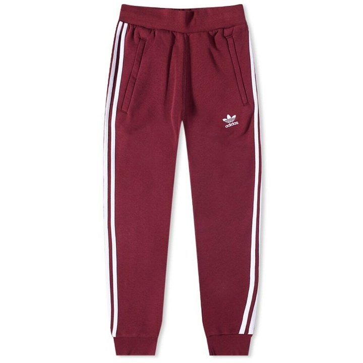 Photo: Adidas Men's 3 Stripe Pant in Shadow Red