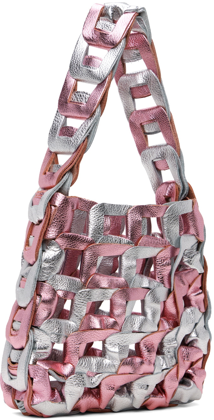 SC103 Pink & Silver Links Tote