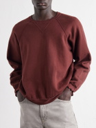 A.PRESSE - Vintage Cotton-Fleece Sweatshirt - Burgundy