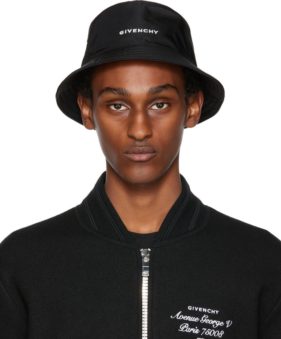 Givenchy Black Embroidered Bucket Hat Givenchy