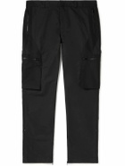 SAIF UD DEEN - Straight-Leg Panelled Cotton-Blend Shell Cargo Trousers - Black