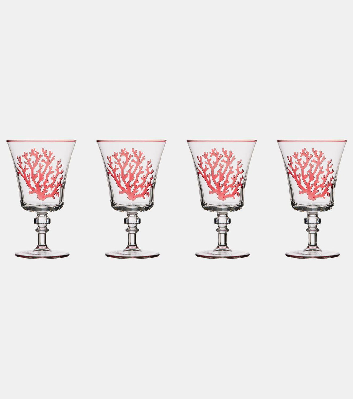 Les-Ottomans Coral set of 4 glasses