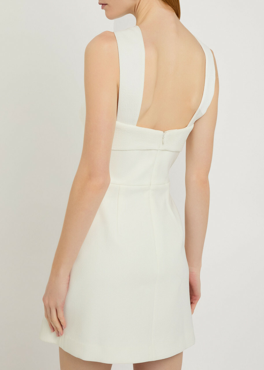 Rebecca Vallance Hermoine Bow-embellished Crepe Mini Dress Ivory