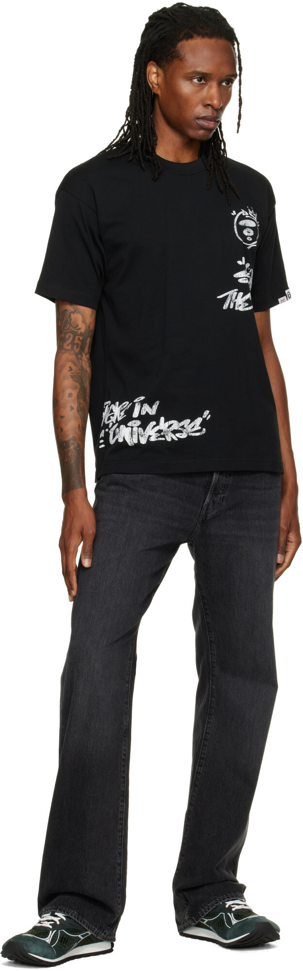 AAPE by A Bathing Ape Black Basic T-shirt