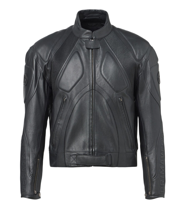 Photo: Gucci GG leather biker jacket