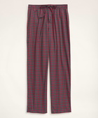 Brooks Brothers Men's Cotton Broadcloth Tartan Lounge Pants | Red