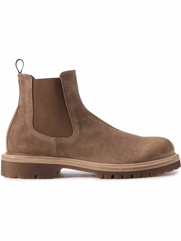 Photo: Officine Creative - Boss Suede Chelsea Boots - Brown