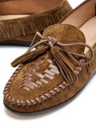 Isabel Marant étoile Fitza Fringed Suede Loafers Camel