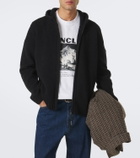 Moncler Wool-blend bouclé zip-up hoodie