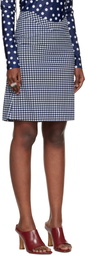 Jean Paul Gaultier Navy & White 'The Curved' Midi Skirt