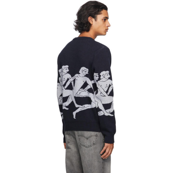 Carne Bollente: SSENSE Exclusive Blue In-Depends Day Sweater