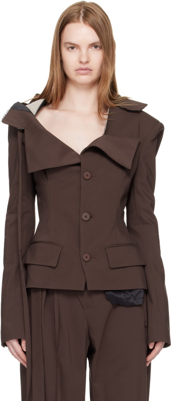 Photo: Ottolinger Brown Off-Shoulder Blazer