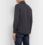TOM FORD - Slim-Fit Checked Cotton-Flannel Shirt - Gray