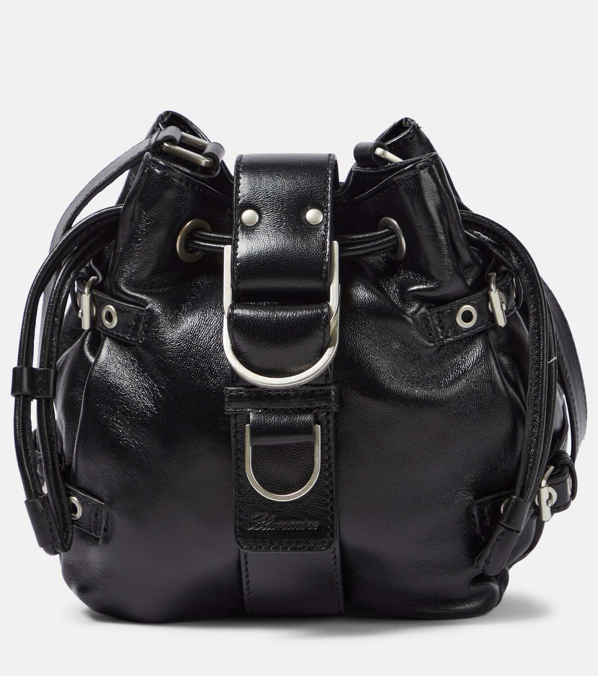 Blumarine Butterfly Small leather bucket bag