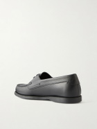 Brioni - Leather Boat Shoes - Black