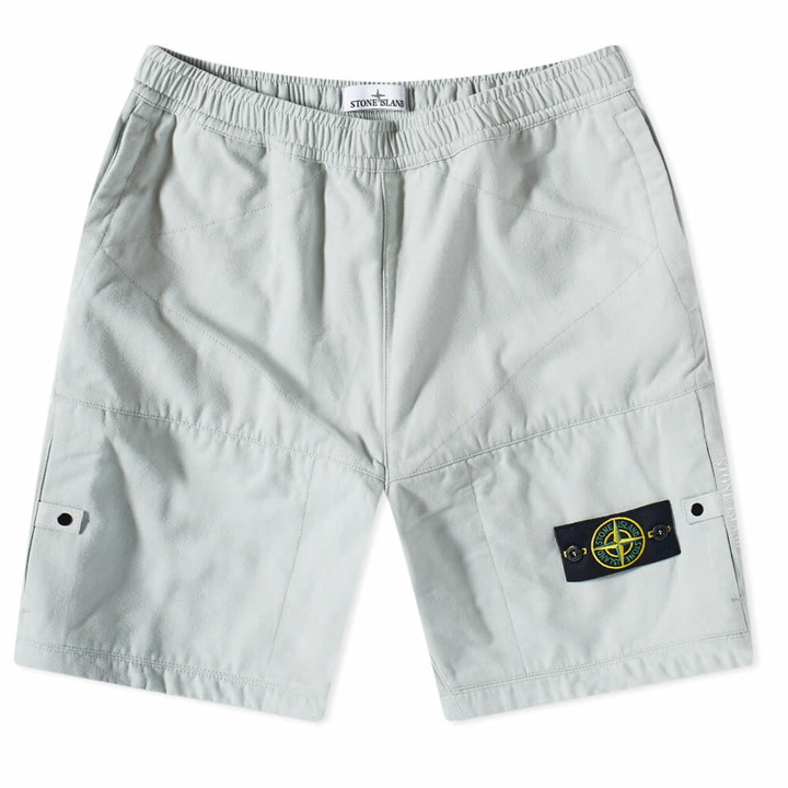 Photo: Stone Island Men's Badge Short in Pearly Grey