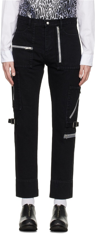 Photo: UNDERCOVER Black Zip Jeans