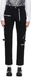 UNDERCOVER Black Zip Jeans