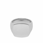 Tom Wood Men's Cushion Polished Ring in Silver