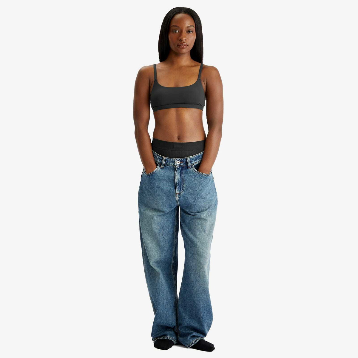 SKIMS Women's Fits Everybody Scoop Bralette in Onyx